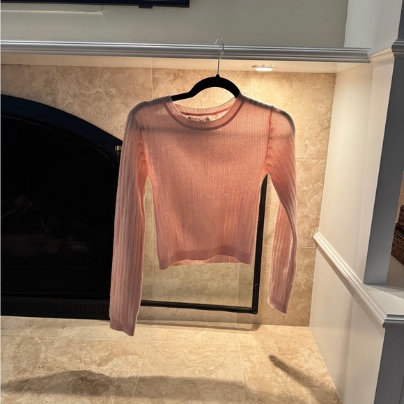 Reformation Pink Ribbed Sweater - Picture 2 of 3